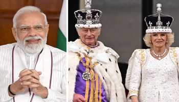 PM MODI CONGRATULATES KING CHARLES III AND QUEEN CAMILLA ON THEIR CORONATION