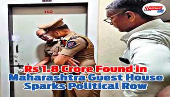A political dispute arises after Rs 1.8 crore is discovered at a guest house in Maharashtra