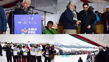 Union Sports Minister, LG declare open 3rd Khelo India Winter Games at Gulmarg 