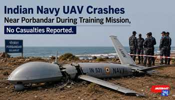 Indian Navy UAV Crashes Near Porbandar During Training Mission, No Casualties Reported