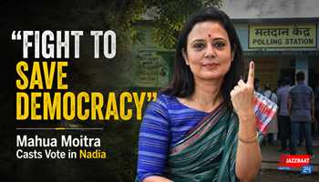 “Fight to Save Democracy”, Mahua Moitra Casts Vote in Nadia