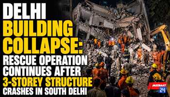Delhi Building Collapse: Rescue Operation Continues After 3-Storey Structure Crashes in South Delhi