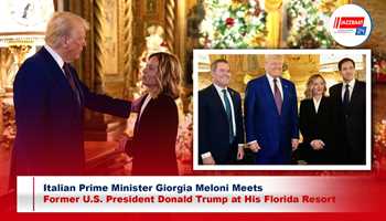  Italian Prime Minister Giorgia Meloni Meets Former U.S. President Donald Trump at His Florida Resort

