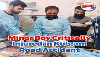 Minor Boy Critically Injured in Kulgam Road Accident