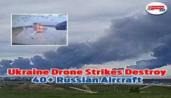 Ukraine Drone Strikes Destroy 40+  Russian Aircraft