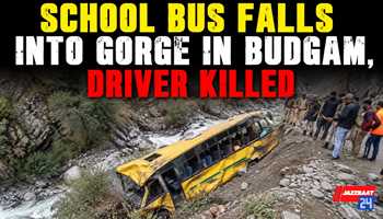 School Bus Falls Into Gorge in Budgam, Driver Killed