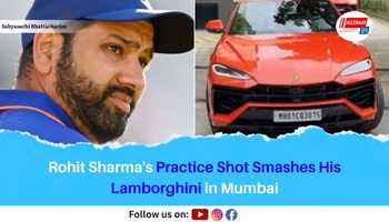 Rohit Sharma’s Practice Shot Smashes His Lamborghini in Mumbai

