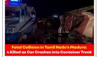 FOUR KILLED IN FATAL COLLISION ON MADURAI-THIRUMANGALAM HIGHWAY 
