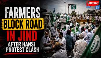 Farmers Block Road in Jind After Hansi Protest Clash