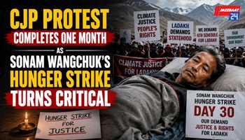 CJP Protest Completes One Month as Sonam Wangchuk's Hunger Strike Turns Critical
