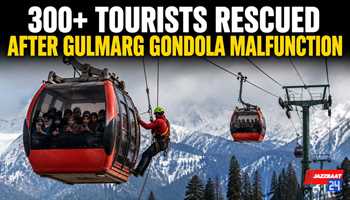 300+ Tourists Rescued After Gulmarg Gondola Malfunction