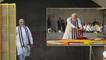 PM Narendra Modi pays tributes to Mahatma Gandhi and Lal Bahadur Shastri on birth anniversary