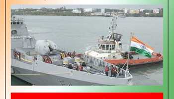 INDIAN NAVY UNFURLS TRICOLOUR ABOARD SYDNEY WARSHIPS IN STIRRING DISPLAY
