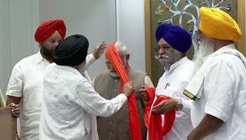 Sikh Delegation meets Prime Minister at his residence today