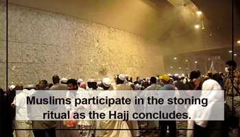 MUSLIMS PARTICIPATE IN THE STONING RITUAL- "RAJM" AS THE HAJJ CONCLUDES
