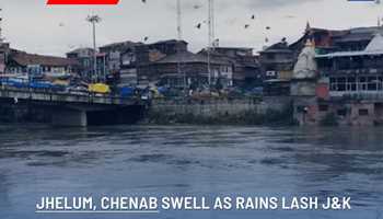 Jhelum and Chenab Swell as Rains Lash Jammu and Kashmir
