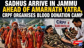 Sadhus Arrive in Jammu Ahead of Amarnath Yatra, CRPF Organises Blood Donation Camp