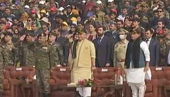 DEFENCE MINISTER RAJNATH SINGH VISITS SRINAGAR TO ATTEND 'SHAURYA DIWAS' PROGRAMME 