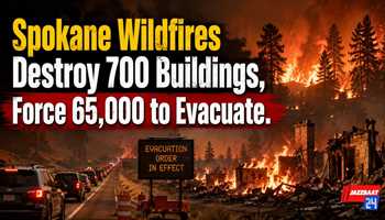 Spokane Wildfires Destroy 700 Buildings, Force 65,000 to Evacuate