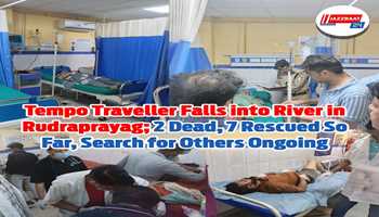 Tempo Traveller Falls into River in Rudraprayag; 2 Dead, 7 Rescued So Far, Search for Others Ongoing