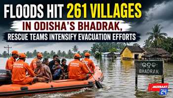 Floods Hit 261 Villages in Odisha's Bhadrak, Rescue Teams Intensify Evacuation Efforts