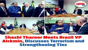 Shashi Tahoor meets Brazil VP Alckmin, Discusses  Terrorism and Strengthening Ties 