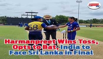 Harmanpreet wins toss, opts to bat, India to face Sri Lanka in final

Harmanpreet wins toss, opts to bat, India to face Sri Lanka in final

